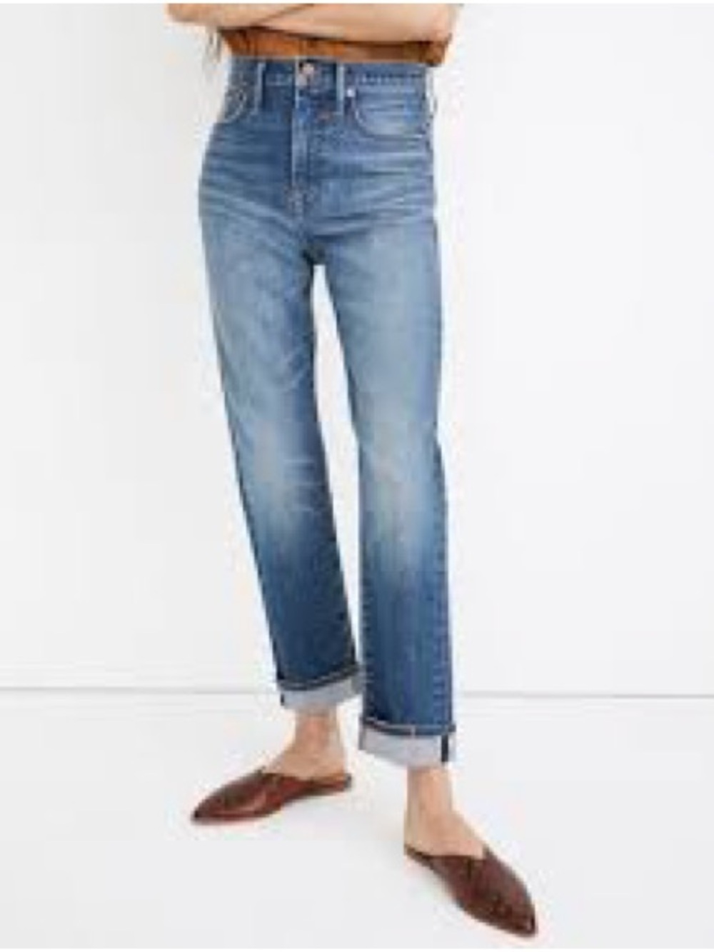 Madewell Women's Boyfriend Jeans in Light/Medium Blue Wash
